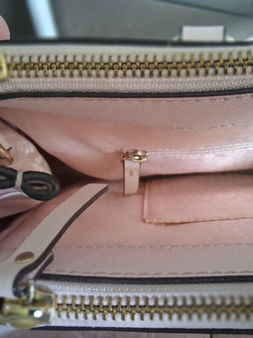 Kate Spade New York Blush Pink Saffiano Leather Tote Bag – Designer Handbag - Picture 6 of 14